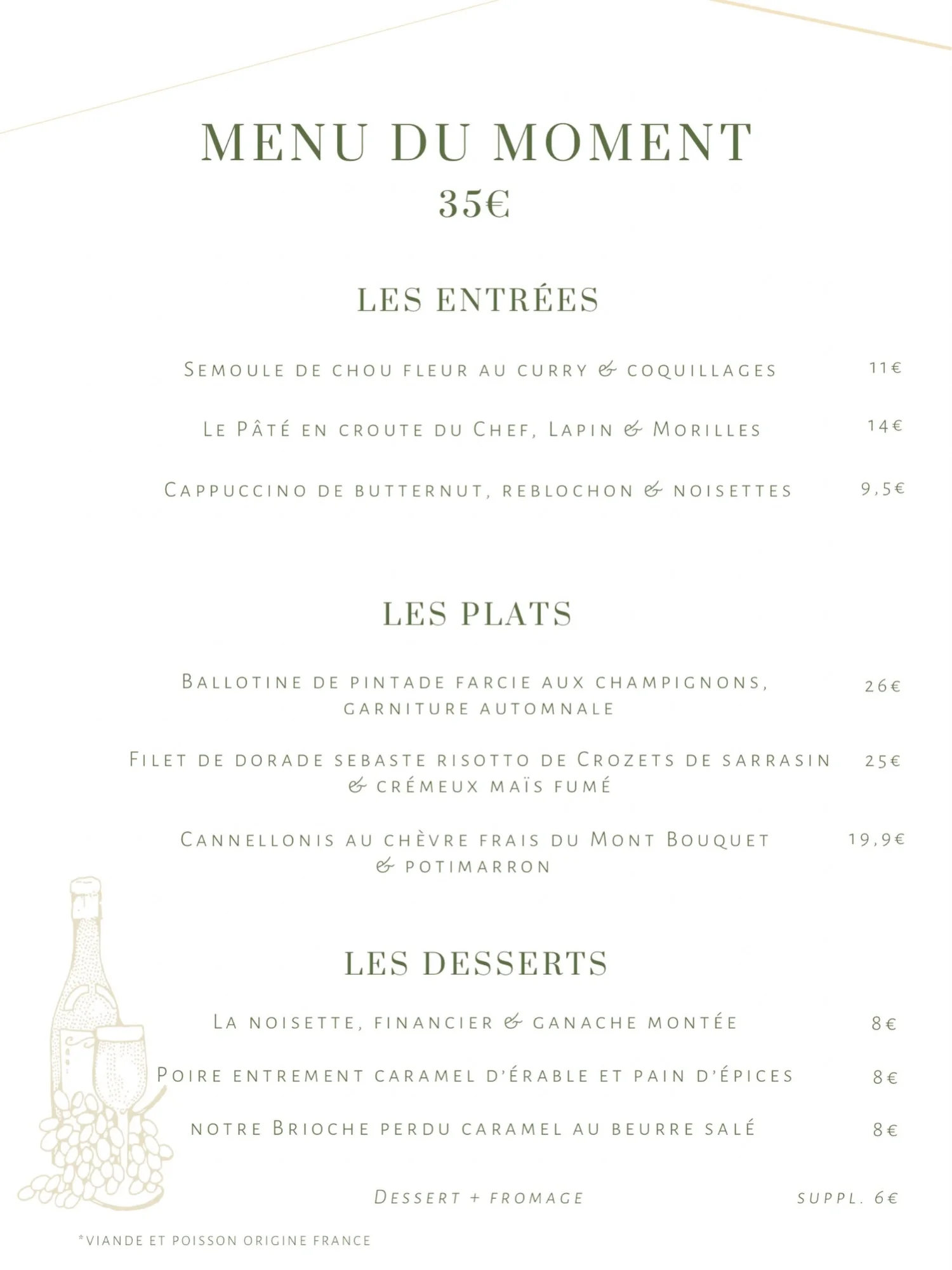 Carte des vins